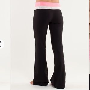 Lululemon Groove Pant GUC Pink Black Reversible 6